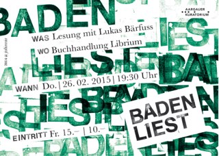 Lesung mit Lukas Bärfuss