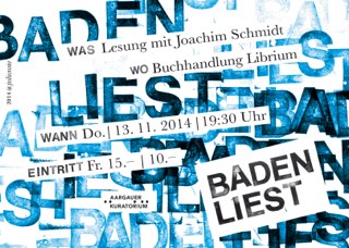 Lesung mit Joachim Schmidt