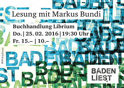 Lesung mit Markus Bundi