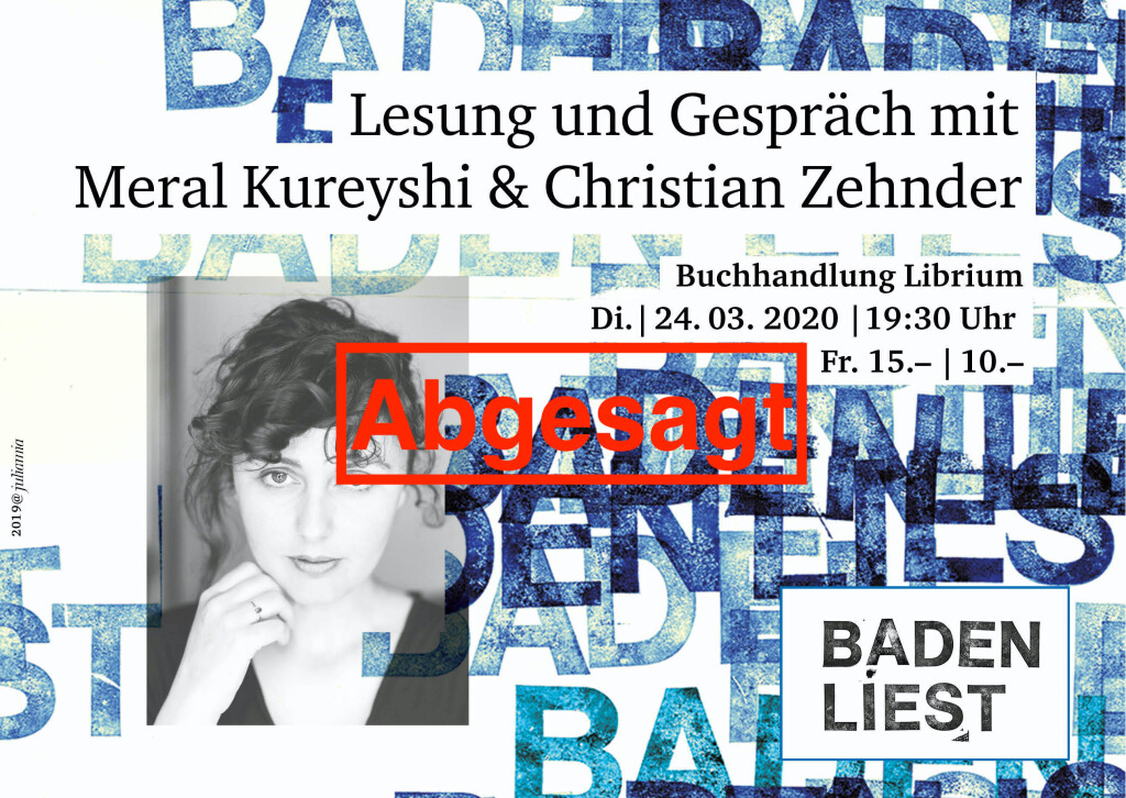 ABGESAGT: Lesung und Gespräch mit Meral Kureyshi und Christian Zehnder