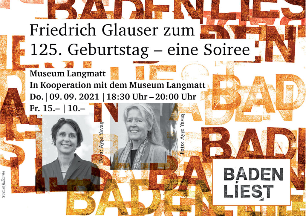 Do. 09.09.2021: Friedrich Glauser zum 125. Geburtstag – eine Soiree