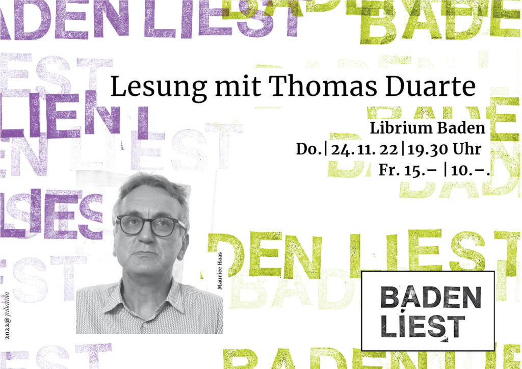 Do. 24.11.2022: Lesung mit Thomas Duarte