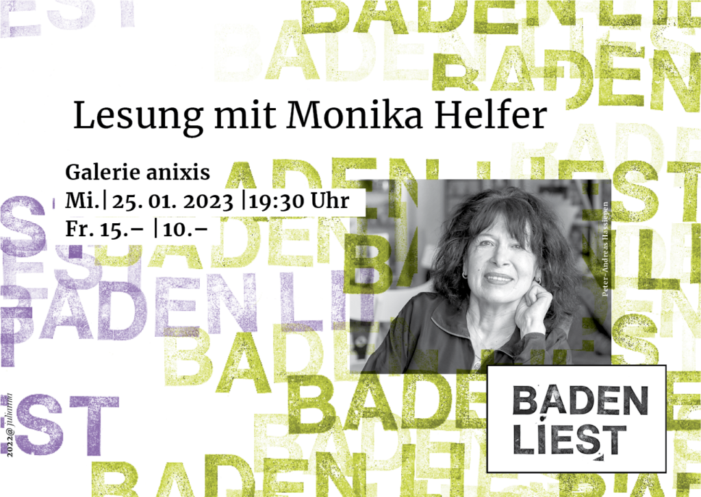 Mi. 25.01.2023: Lesung mit Monika Helfer