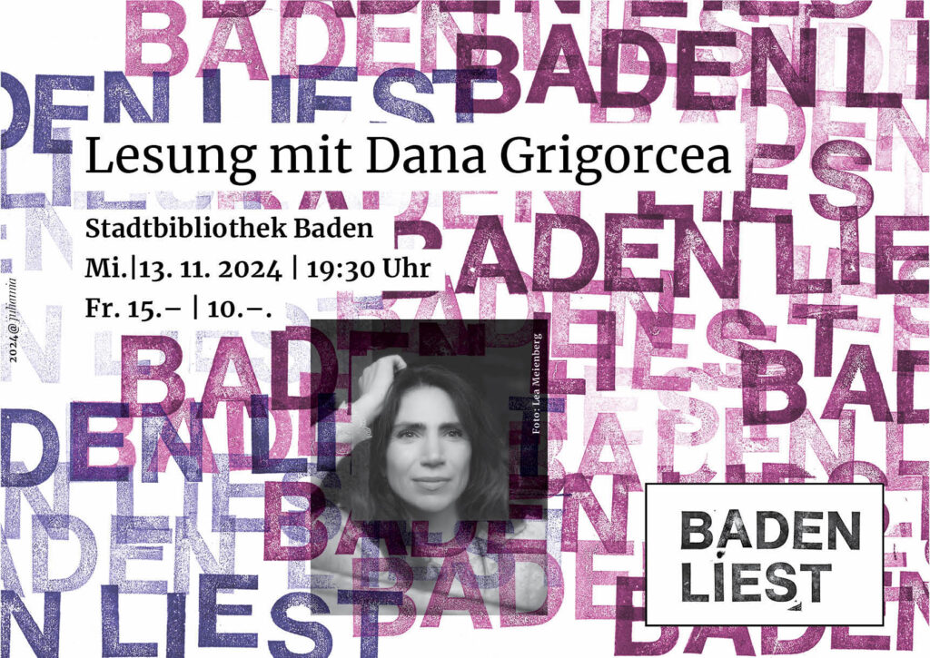 Mi. 13.11.2024: Lesung mit Dana Grigorcea