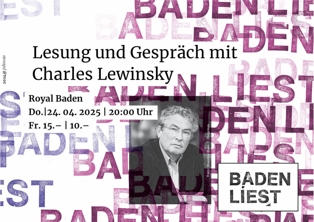 Do. 24.04.2025: Lesung und Gespräch mit Charles Lewinsky