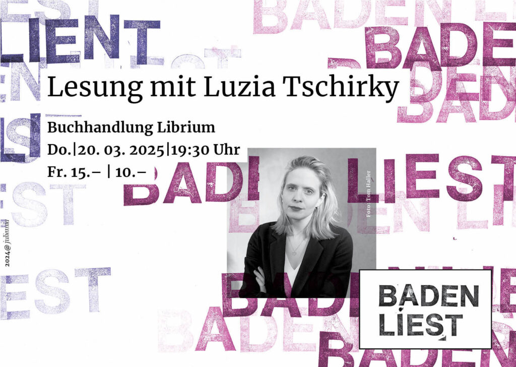 Do. 20.03.2025: Lesung mit Luzia Tschirky