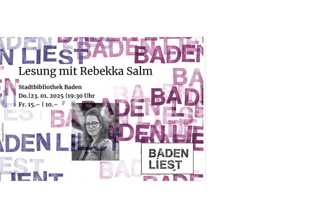 Do. 23.01.2025: Lesung mit Rebekka Salm